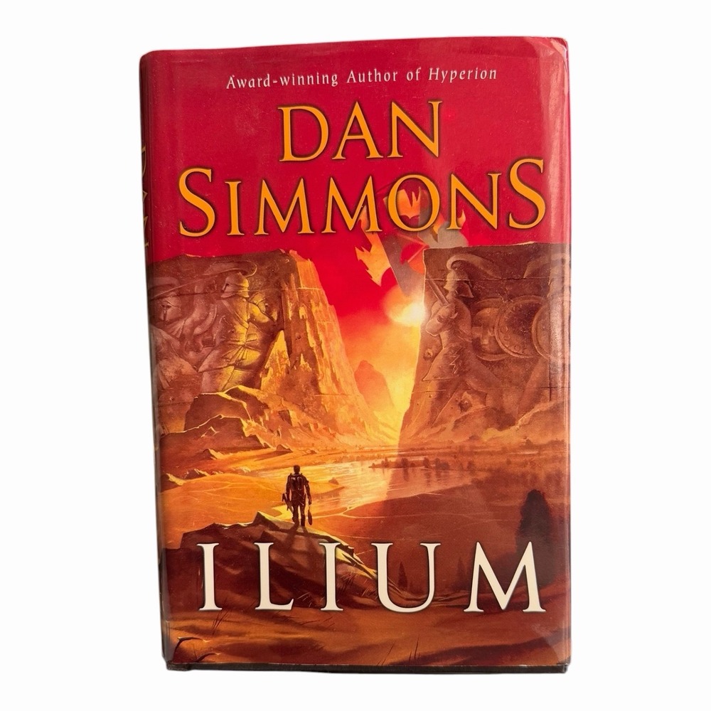 Dan Simmons Ilium Red Hardcover Book Dust Jacket 2003 Sci-Fi Fantasy Space Opera